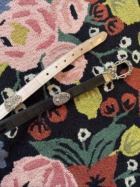 Brighton reversible black and white belt